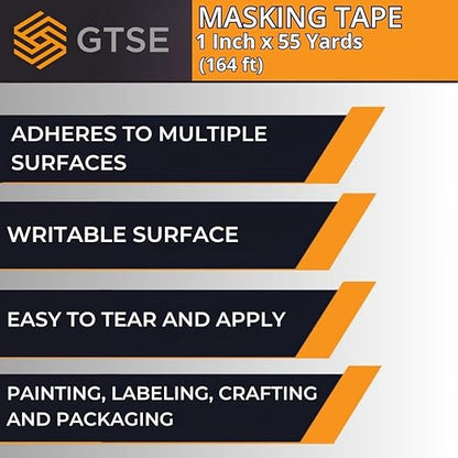 GTSE Masking Tape, 1 Roll, 1 inch x 55 Yards - Image 6