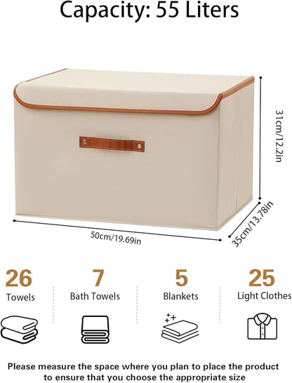 Tuza 2 Pack Large Fabric Storage Bins - Image 2