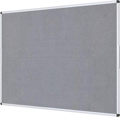 VIZ-PRO Large Fabric Bulletin Board/Foldable Notice Board Felt Gray, 60 X 48 by VIZ-PRO