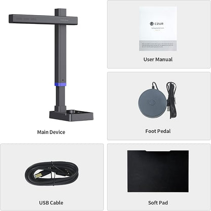 CZUR Shine Ultra Pro 24MP Document Scanner, USB Book Scanner, Portable Document - Image 7