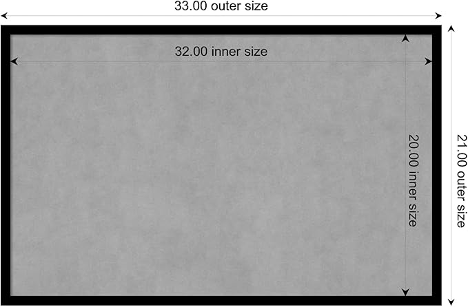 Amanti Art Black Framed Magnetic Board 21x33 Large Vision Board - Image 3