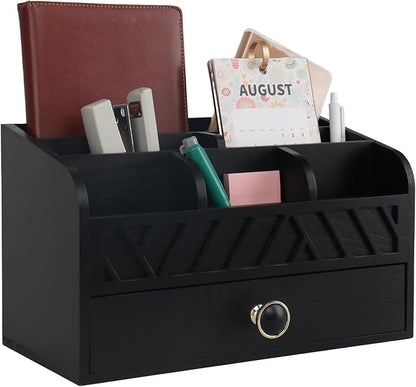 Desk Organizer with Drawer Mail Organizer Countertop Wood Desk Drawer Tabletop by AbleHope