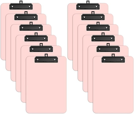 Zoenley A4 Plastic Clipboard Set of 12, 8.5 x 11 Clip Board by Unknown