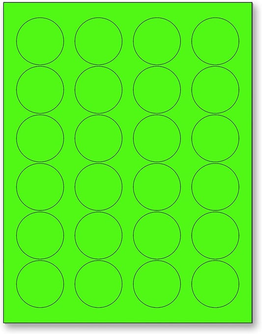 NextDayLabels - 8-1/2 x 11 Neon Color High Light Fluorescent Labels by NextDayLabels