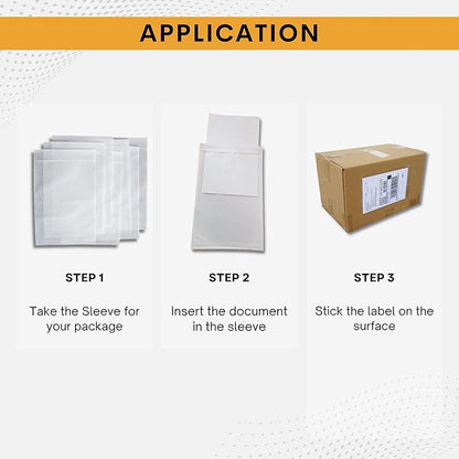 200 Pack 7"x10" Shipping Label Sleeves – Clear Self-Adhesive Packing Slip - Image 2