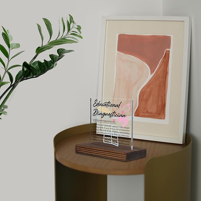 Educational Diagnostician Gifts, Thank You Desk Sign - Image 5