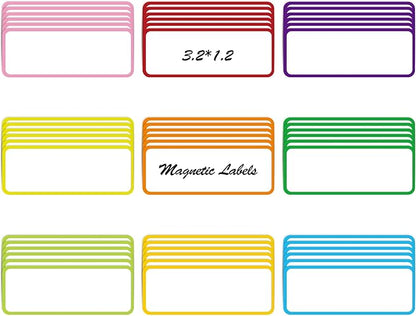 54pcs Magnetic Dry Erase Labels，Magnets Sticker，11 Colors Reusable Erasable by Unknown