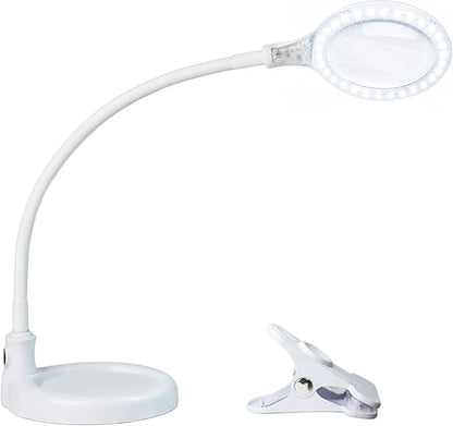 Brightech LightView Pro Flex 2 in 1 Magnifying Desk Lamp, 2.25x Light Magnifier by Brightech