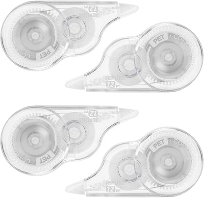 JEFURE 4 Pcs Correction Tape, 39.4 Ft White Wrong Out Tear-Resistant Bulk by JEFURE