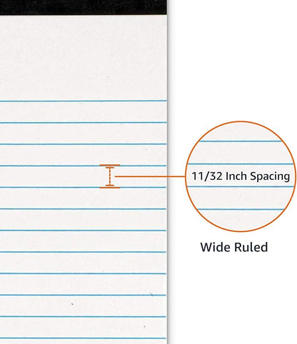 Amazon Basics Wide Ruled Lined Writing Note Pads, 8.5 inch x 11.75 inch - Image 3