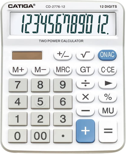 Premium Commercial 12-Digit Large Desktop Calculator by CATIGA