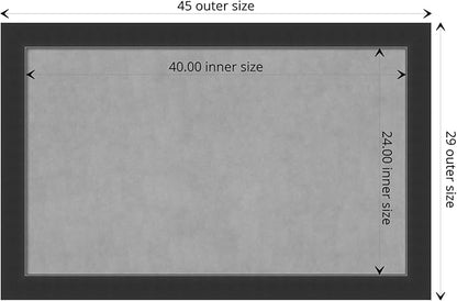 Amanti Art Black Framed Magnetic Board 29x45 Large Vision Board - Image 4