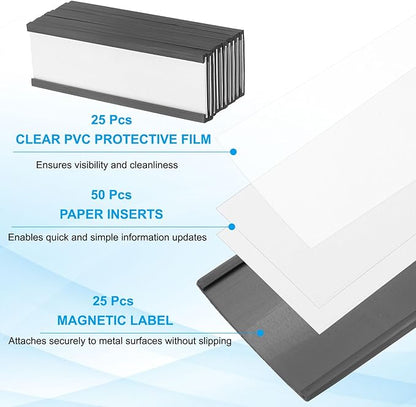 PATIKIL Magnetic Label Holder 3" x 1" - Image 3