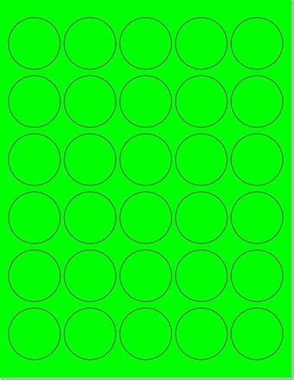 Pack of 100 Sheets, 8-1/2 x 11" Fluorescent Labels by NextDayLabels