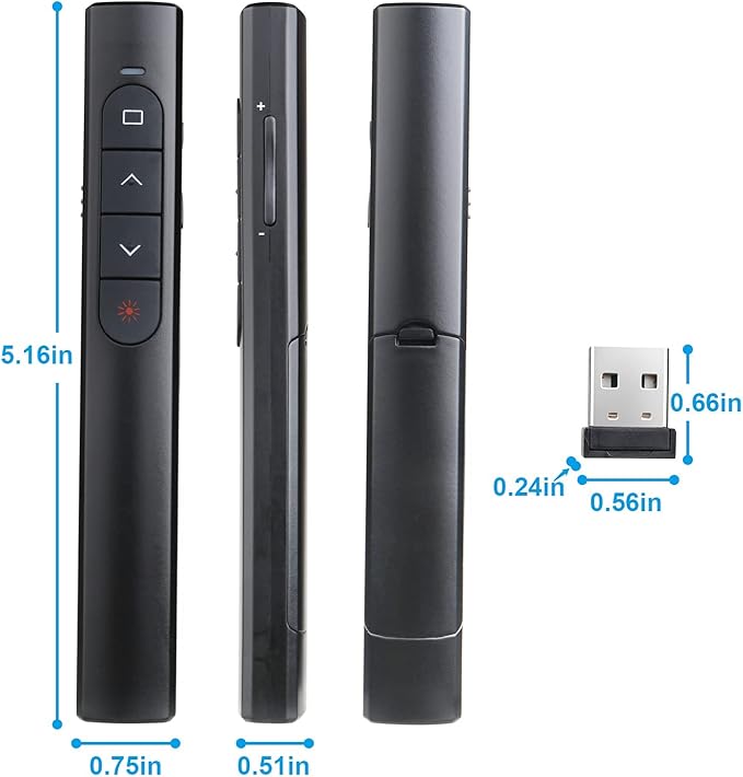 Wireless Presenter Remote with Case, Presentation Clicker with Hyperlink & - Image 7