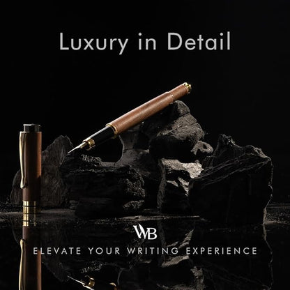 Wordsworth & Black Fountain Pen Set, Luxury Bamboo Wood - Image 2