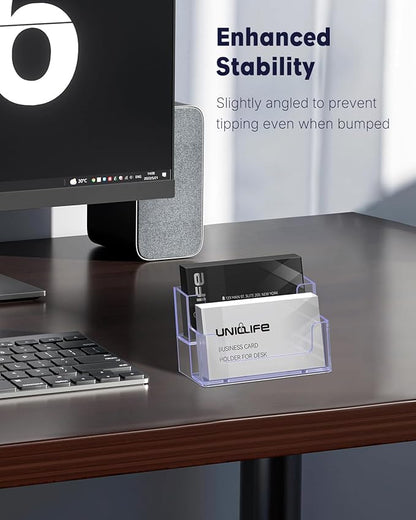 Uniclife 2 Pack Acrylic Business Card Holder - Image 6
