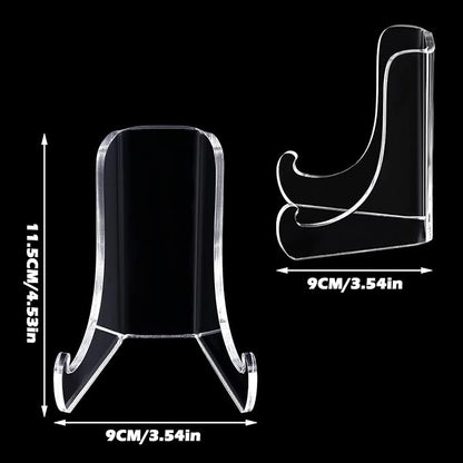 Chunful 2 Pieces Acrylic Plate Stands Clear Acrylic Easels Display Stands - Image 2