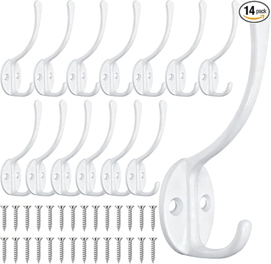 Homanu 14 Pack Coat Hooks Wall Mounted by Homanu
