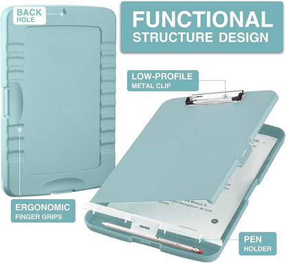 Sooez Clip Boards 8.5x11 with Storage, High Capacity Storage Clipboard - Image 2