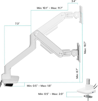 ARES WING Ultrawide Monitor Arms White - Image 8