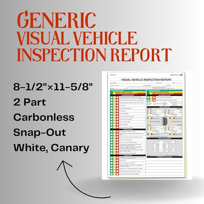 Visual Vehicle Inspection Report – 2-Part Carbonless Vehicle Checklist - Image 2
