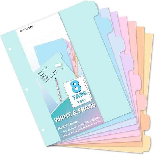 Forvencer 8-Tab Binder Dividers by Forvencer