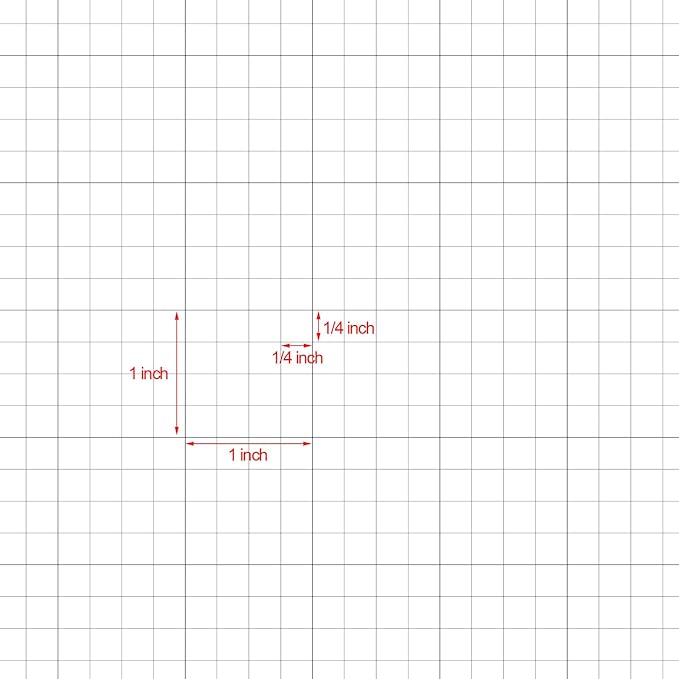 Fuyoooo 25 Sheet Graph Paper Pad 24" x 17" Large Graph 1" and 1/4" Ruled Grid - Image 3