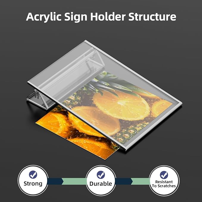 PPH-Sisy Clear Acrylic Sign Holder 8.5X11 - Image 4