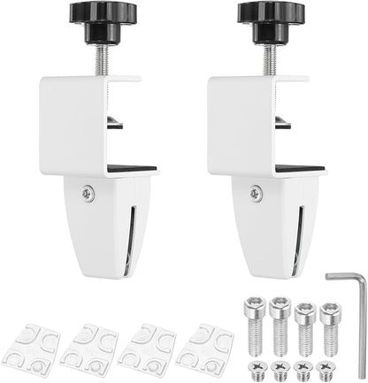 PATIKIL 2 Pcs 1/8" to 1/2" Adjustable Desk Divider Partition Clips, Aluminum by PATIKIL