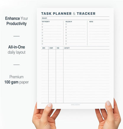 Task Planner & Tracker 8.5 x 11 Tear-Off 70 Sheet Planner Pad – Project - Image 2