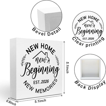 Housewarming Gifts New Home, 2026 House Warming Gifts Wood Box Sign, - Image 2