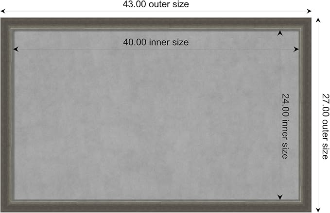 Amanti Art Silver Framed Magnetic Board 27x43 Large Vision Board - Image 3