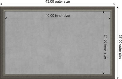 Amanti Art Silver Framed Magnetic Board 27x43 Large Vision Board - Image 3