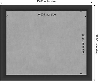 Amanti Art Black Framed Magnetic Board 37x45 X-Large Vision Board - Image 2