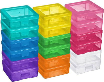 novelinks Stackable Plastic Clear Storage Box Containers by novelinks