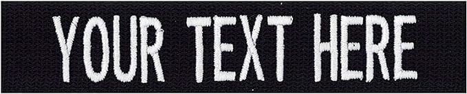 Custom Uniform Name Tapes Solid Colors. Black Webbing, 3.5 Inch Sew on by NORTHERNSAFARI