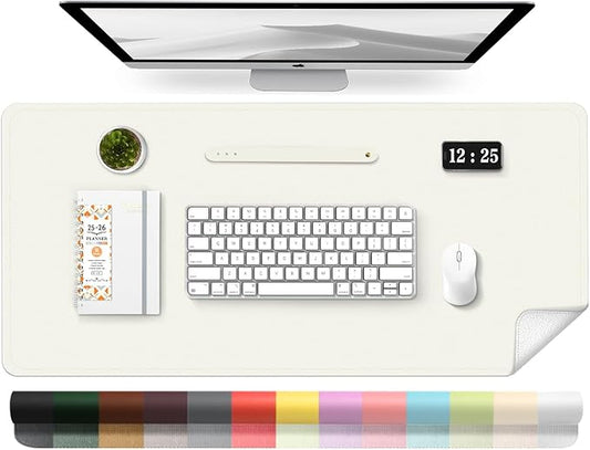 Leather Desk Pad Protector, Desk Mat, Large Mouse Pad, Non-Slip Desk Blotter by BLESWIN