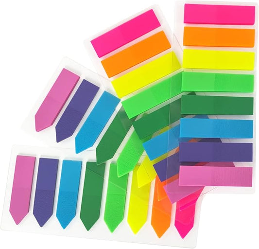 KICNIC Page Markers Colored Sticky Tabs 800 Pcs, Translucent Arrow Flags by KICNIC
