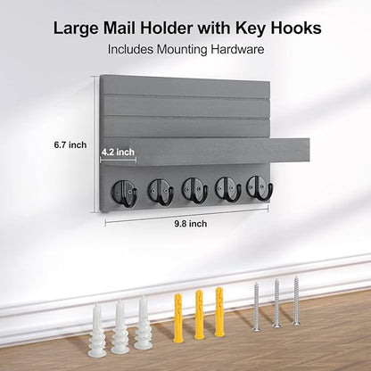 Lwenki Key Holder for Wall, Decorative Key and Mail Holder - Image 7