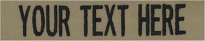 Custom Uniform Name Tapes Solid Colors. Coyote Tan Fabric, 3.5 Inch Hook by NORTHERNSAFARI
