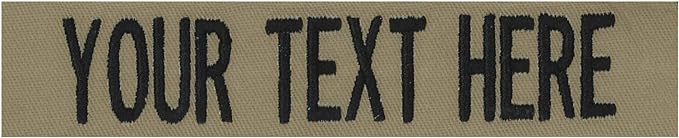 Custom Uniform Name Tapes Solid Colors. Coyote Tan Fabric, 4 Inch Sew on by NORTHERNSAFARI