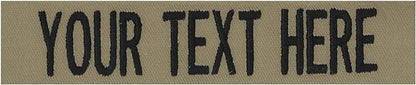 Custom Uniform Name Tapes Solid Colors. Coyote Tan Fabric, 4 Inch Sew on by NORTHERNSAFARI