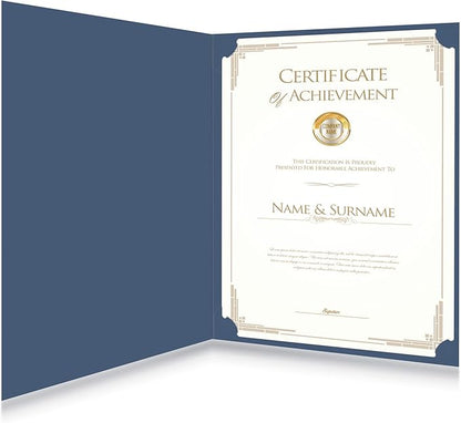 HAUTOCO Certificate Holders 50 Packs Navy Blue Diploma Covers Gold Foil Border - Image 7