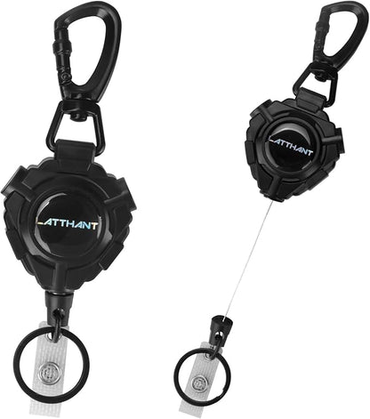 LATTHANT Badge Holder Retractable Clip, Heavy Duty Retractable Keychain by Unknown