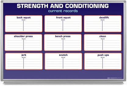 Strength and Conditioning Whiteboard 60" x 40" by CreativeSafetySupply