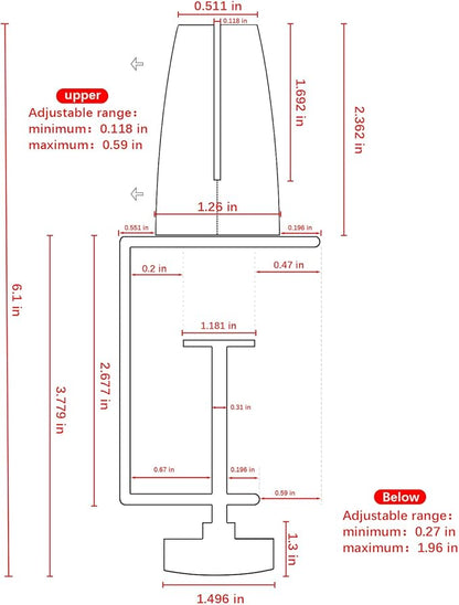 Jhanw 4-Pack Adjustable Aluminum Desk Clamps - Image 3
