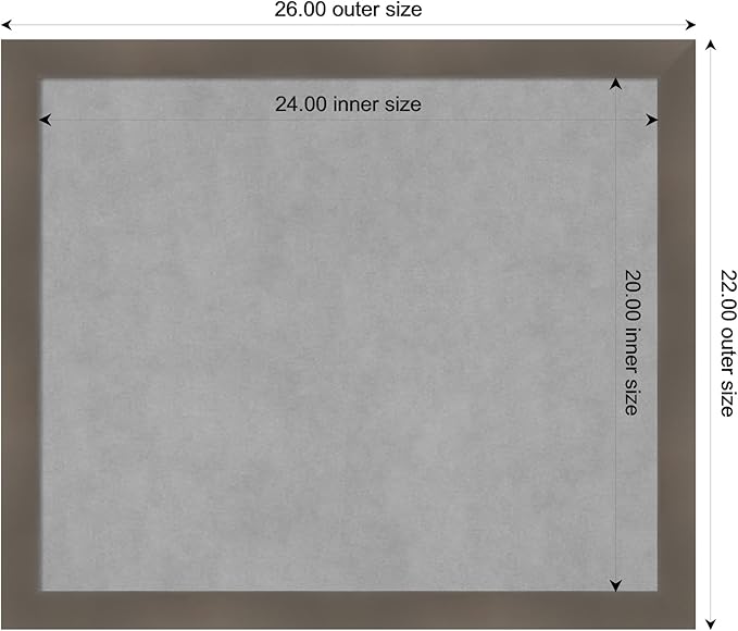 Amanti Art Grey Framed Magnetic Board 22x26 Medium Vision Board - Image 4