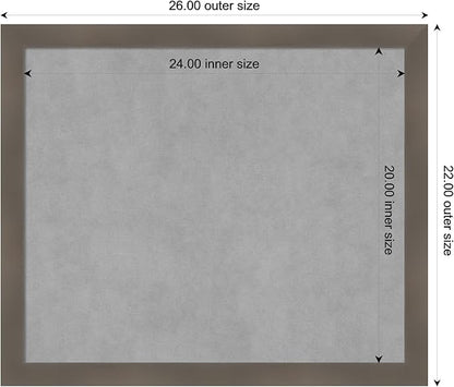 Amanti Art Grey Framed Magnetic Board 22x26 Medium Vision Board - Image 4