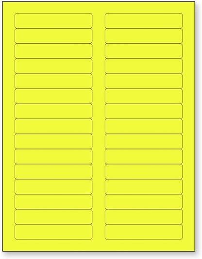 NextDayLabels 8-1/2 x 11 Neon Color High Light Fluorescent Labels by NextDayLabels